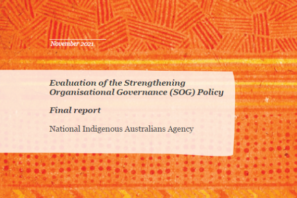 Evaluation of the Strengthening Organisational Governance (SOG) Policy - final report