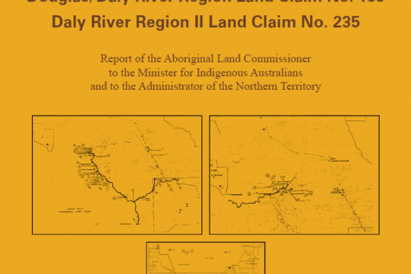 Daly River Region, Douglas/Daly River Region, Daly River Region II Land Claim Report 